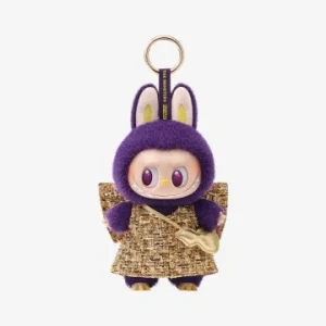 Ali della Fortuna Peluche in vinile con cartoncino da appendere Viola Labubu